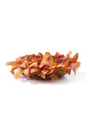 Living and Home 50cm Artificial Fall Wreath for Front Door Magnolia Leaf Wreath with Curved Pumpkin, Pine Cone, Acorn, Berry for Halloween Home Decor - thumbnail 3