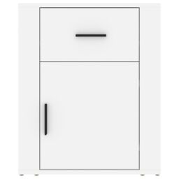 Berkfield Home Bedside Cabinet White 50x36x60 cm Engineered Wood - Size: 50 x 36 x 60 cm - thumbnail 6