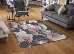 Benjamin Tate Design Imprints Flowers & Leaves Of Wild Rose Rug in Natural - Size: Large - thumbnail 2