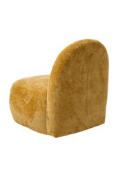 Living and Home Yellow Modern Chenille Upholstered Lounge Chair - thumbnail 7