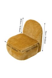 Living and Home Yellow Modern Chenille Upholstered Lounge Chair - thumbnail 8