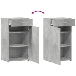 Berkfield Home Sideboard Concrete Grey 50x42.5x93 cm Engineered Wood - thumbnail 7
