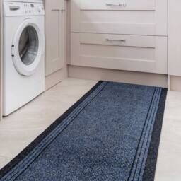 Kukoon 3ft - 39ft Long Blue Hallway Runner Rug Stair Carpet Mat - Size: 66 cm x 91 cm - thumbnail 3