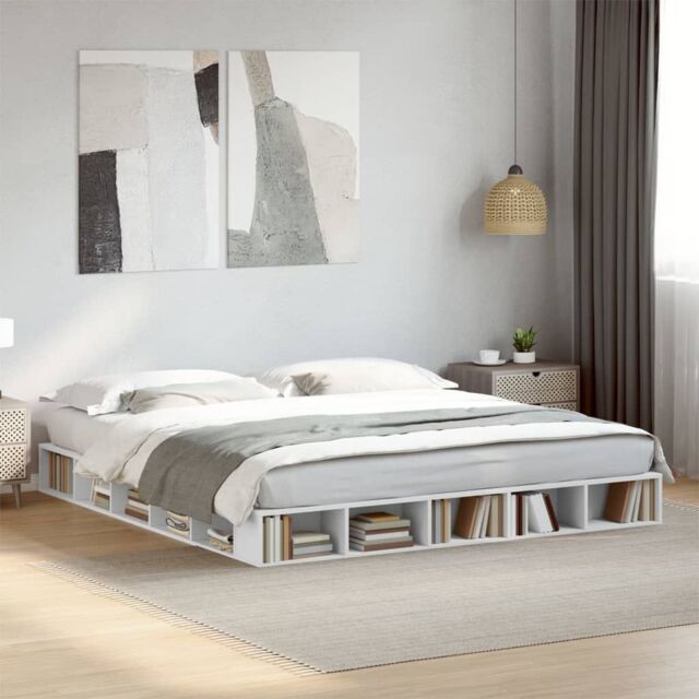 Berkfield Home Bed Frame without Mattress White 180x200 cm Super King - image 1