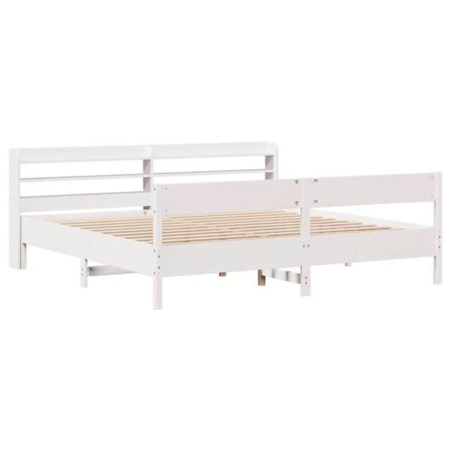 Berkfield Home Decorative Bed Frame without Mattress White 180x200 cm Super King - image 1