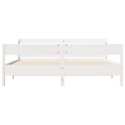Berkfield Home Decorative Bed Frame without Mattress White 180x200 cm Super King - thumbnail 4