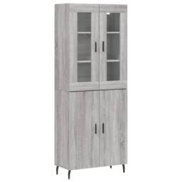 Berkfield Home Highboard Grey Sonoma 69.5x34x180 cm Engineered Wood - thumbnail 1