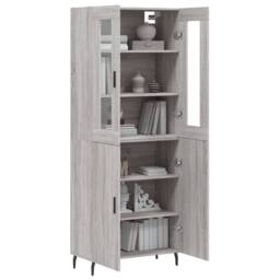 Berkfield Home Highboard Grey Sonoma 69.5x34x180 cm Engineered Wood - thumbnail 3