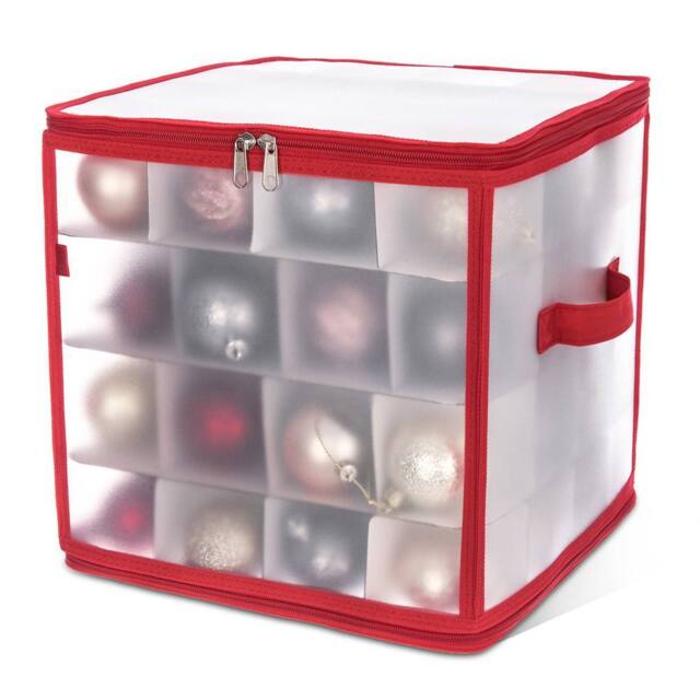 Christmas Village 64 Christmas Bauble Storage Bag - Red - image 1