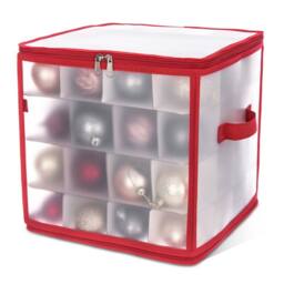 Christmas Village 64 Christmas Bauble Storage Bag - Red - thumbnail 1