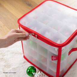 Christmas Village 64 Christmas Bauble Storage Bag - Red - thumbnail 7