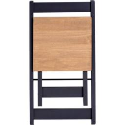 FORGEVIO Set of 2 Navy Blue Waxed Pine Folding Dining Chairs Space Saving - thumbnail 4