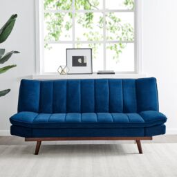 Bravich LTD Mondaine Sofa Bed Click Clack Double in Navy - Size: 3 Seater - thumbnail 2