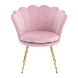SPETLEK Velvet Living Room Armchair Dressing Table Chair Pink - Size: 0.6m2 - thumbnail 1