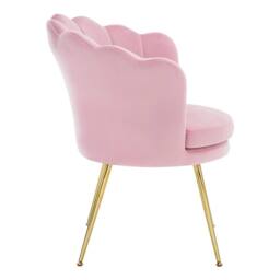 SPETLEK Velvet Living Room Armchair Dressing Table Chair Pink - Size: 0.6m2 - thumbnail 4