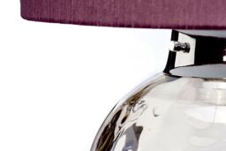 Loops Table Lamp Larkspur Shade Highly Polished Nickel Glassware Smoke LED E27 60W in Metallics - thumbnail 3