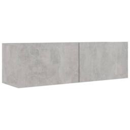 Berkfield Home 7 Piece TV Cabinet Set Concrete Grey Engineered Wood - thumbnail 4