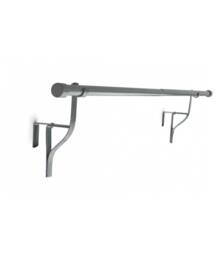 New Edge Blinds 16-19mm Extendable No-Drill Over-Door Curtain Pole - 70cm-120cm in Black - Size: 70 cm - 120 cm - thumbnail 2