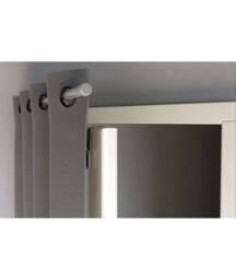 New Edge Blinds 16-19mm Extendable No-Drill Over-Door Curtain Pole - 70cm-120cm in Black - Size: 70 cm - 120 cm - thumbnail 7