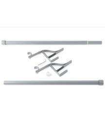 New Edge Blinds 16-19mm Extendable No-Drill Over-Door Curtain Pole - 70cm-120cm in Black - Size: 70 cm - 120 cm - thumbnail 3