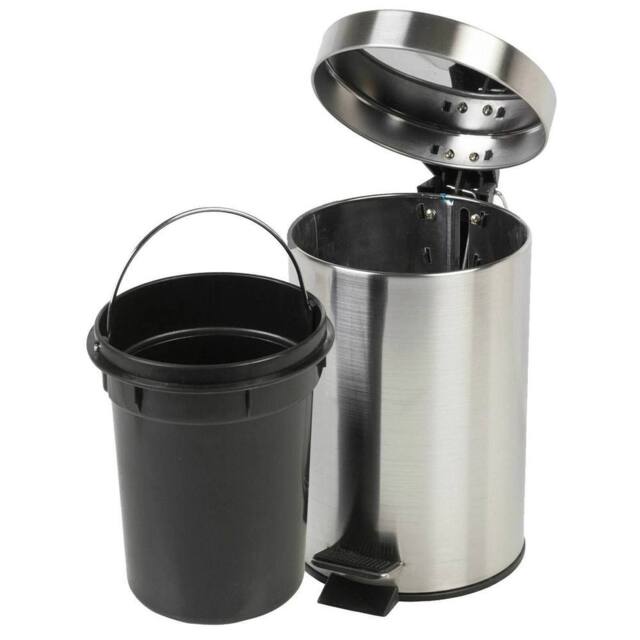 Havendro 5L Stainless Steel Silver Kitchen Bathroom Pedal Bin - image 1
