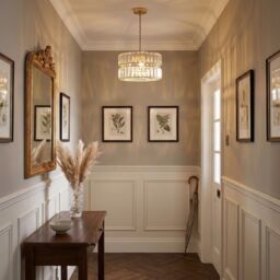 Happy Homewares Modern Chic Double Tier Pendant Shade with Clear Acrylic Prisms in Gold - thumbnail 6