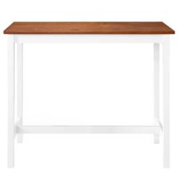 Berkfield Home Bar Table Solid Wood 108x60x91 cm in Brown - Size: 108 x 60 x 91 cm - thumbnail 2