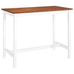 Berkfield Home Bar Table Solid Wood 108x60x91 cm in Brown - Size: 108 x 60 x 91 cm - thumbnail 1