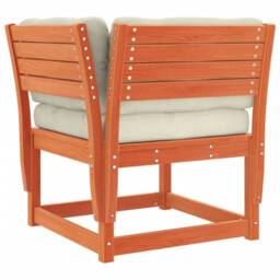 Berkfield Home Garden Sofa Corner with Cushions Wax Brown 73x73x78 cm Solid Wood Pine - Size: 73 x 73 x 78 cm - thumbnail 7