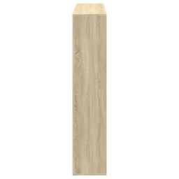 Berkfield Home Book Cabinet Sonoma Oak 137.5x29x137.5 cm Engineered Wood in Brown - thumbnail 6