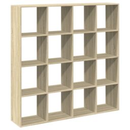 Berkfield Home Book Cabinet Sonoma Oak 137.5x29x137.5 cm Engineered Wood in Brown - thumbnail 2