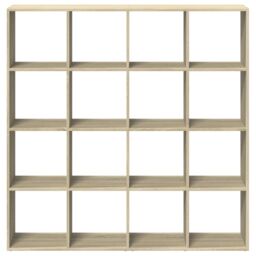 Berkfield Home Book Cabinet Sonoma Oak 137.5x29x137.5 cm Engineered Wood in Brown - thumbnail 5
