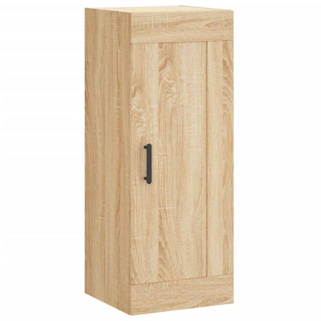 Berkfield Home Wall Mounted Cabinet Sonoma Oak 34.5x34x90 cm Engineered Wood in Light Brown - image 1