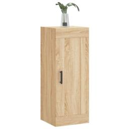Berkfield Home Wall Mounted Cabinet Sonoma Oak 34.5x34x90 cm Engineered Wood in Light Brown - thumbnail 4