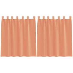 Berkfield Home Voile Curtains with Loops 2 pcs Terracotta 140x140 cm in Orange - thumbnail 3