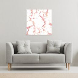 Benjamin Tate Design Pink Marble (Canvas Print) / 61 x 61 x 4cm in Natural - Size: 61 x 61 x 4 cm - thumbnail 1