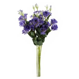 Leaf Pack of 6 x 80cm Artificial Purple Wild Rose Stem - 36 Flowers - Size: 6 x 80 cm - thumbnail 2