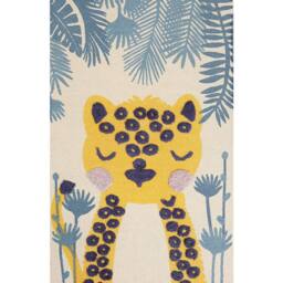 Wyld and Coco Leopard Print Kids Rug 80 x 150 cm Low Pile Multicolour - Size: 80 cm x 150 cm - thumbnail 2