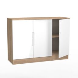 Ready Assembled 2 U Lucca 3 Door Sideboard (Ready Assembled) in Light Oak - Size: Large - thumbnail 7