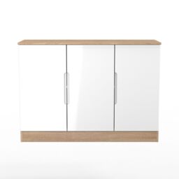 Ready Assembled 2 U Lucca 3 Door Sideboard (Ready Assembled) in Light Oak - Size: Large - thumbnail 2