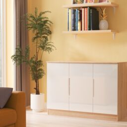 Ready Assembled 2 U Lucca 3 Door Sideboard (Ready Assembled) in Light Oak - Size: Large - thumbnail 1