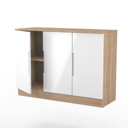 Ready Assembled 2 U Lucca 3 Door Sideboard (Ready Assembled) in Light Oak - Size: Large - thumbnail 6