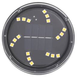 Berkfield Home Solar Ground Lights with Ground Spikes Outdoor 12 pcs Warm White in Black - thumbnail 6