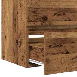 Berkfield Home Sink Cabinet with Built-in Basin Black Oak Engineered Wood, Sink Cabinet Old Wood 41x38.5x45 cm Engineered Wood in Brown - thumbnail 9