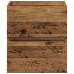 Berkfield Home Sink Cabinet with Built-in Basin Black Oak Engineered Wood, Sink Cabinet Old Wood 41x38.5x45 cm Engineered Wood in Brown - thumbnail 8