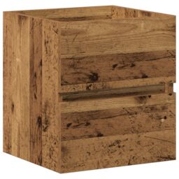 Berkfield Home Sink Cabinet with Built-in Basin Black Oak Engineered Wood, Sink Cabinet Old Wood 41x38.5x45 cm Engineered Wood in Brown - thumbnail 6