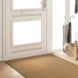Berkfield Home Doormat Cream, Black Polyamide 400 x 120 x 0.9 cm Doormat in Light Tan - Size: Medium - thumbnail 3