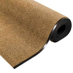 Berkfield Home Doormat Cream, Black Polyamide 400 x 120 x 0.9 cm Doormat in Light Tan - Size: Medium - thumbnail 5