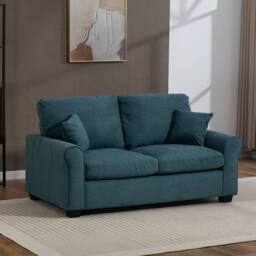 Artemis Home Lewiston Fabric Pull Out Sofabed in Teal - Size: 3 Seater - thumbnail 2