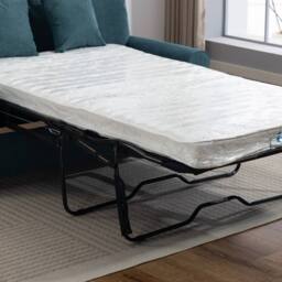 Artemis Home Lewiston Fabric Pull Out Sofabed in Teal - Size: 3 Seater - thumbnail 6